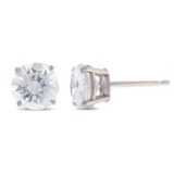 APP: 22.4k *1.08ct and 1.10ct Diamond 14KT White Gold Earrings (2.18ctw Diamonds) (Vault_R7_4847)