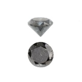 APP: 1.1k 1.23CT Round Cut Black Diamond Gemstone