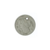 1865 Three Cent Piece Nickel Coin