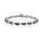 APP: 14.6k *7.30ctw Blue Sapphire and 0.46ctw Diamond Platinum Bracelet (Vault_R7_23863)
