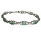 Fine Jewelry 4.15CT Oval Cut Green Beryl Emerald And Platinum Over Sterling Silver Bracelet
