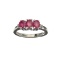 APP: 0.4k Fine Jewelry 1.50CT Oval Cut Ruby And Diamond Over Sterling Silver Ring