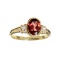 Fine Jewelry Designer Sebastian 14 KT Gold, 1.47CT Red Almandite Garnet And White Sapphire Ring