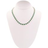 APP: 35.2k *18.82ctw Emerald and 10.47ctw Diamond 14KT Yellow Gold Pendant/Necklace (Vault_R7_23389)