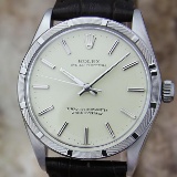 *Rolex Swiss Automatic Mens 1007 Oyster Perpetual 1963 Stainless Steel Watch -P-