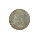 1793 Spanish Colonial 8 Reales Carolus IIII Pillar Silver Coin