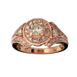 APP: 8.7k Fine Jewelry 14 kt. Rose Gold, 0.83CT Round Cut Diamond Ring