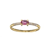 APP: 0.6k Fine Jewelry 14 KT Gold, 0.26CT Ruby And Diamond Ring