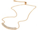 Sevil Designs Gold And Swarovski Elements Curve Necklace