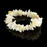 APP: 0.8k 199.00CT Natural Form Bead White Opal Bracelet