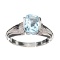 APP: 0.4k Fine Jewelry 2.53CT Blue Topaz And White Sapphire Sterling Silver Ring