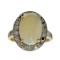 APP: 3.1k 14 kt. Yellow/White Gold, 3.10CT Opal And Diamond Ring