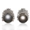APP: 8.5k *13.0mm Tahitian Pearl and 1.65ctw Diamond 14KT White Gold Earrings (Vault_R7_23675)