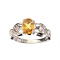 APP: 0.6k Fine Jewelry 0.86CT Oval Cut Citrine Quartz And Platinum Over Sterling Silver Ring