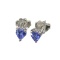 APP: 1k Fine Jewelry 1.20CT Heart Cut Tanzanite And Sterling Silver Earrings