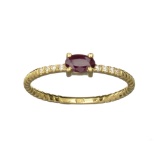 APP: 0.6k Fine Jewelry 14 KT Gold, 0.31CT Ruby And Diamond Ring