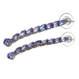 APP: 2.5k 2.86CT Tanzanite And Platinum Over Sterling Silver Earrings