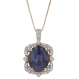 APP: 1.7k *Silver 60.01ct Purple Sapphire and 1.37ctw White Sapphire Pendant (Vault_R8_41258)