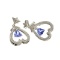 APP: 2k Fine Jewelry 1.00CT Tanzanite And Diamond Platinum Over Sterling Silver Earrings