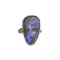 APP: 0.9k Fine Jewelry 13.94CT Free Form Multicolor Boulder Brown Opal And Sterling Silver Ring