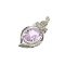 APP: 0.9k Fine Jewerly 9.20CT Oval Cut Amethyst And White Sapphire Sterling Silver Pendant
