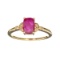 Designer Sebastian 14 KT Gold 1.15CT Cushion Cut Ruby and 0.01CT Round Brilliant Cut Diamond Ring