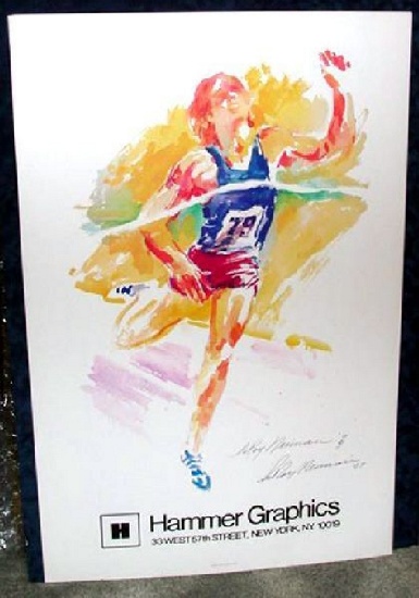 Hand Signed LeRoy Neiman: Finish Line