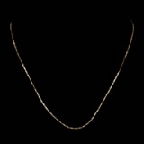 *Fine Jewelry 14 KT White Gold, 2.0GR, 18'' Corrugated Oval Chain (GL 2-12.)