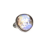 APP: 0.9k Fine Jewelry 13.50CT Free Form Blue Boulder Brown Opal And Sterling Silver Ring