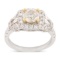 APP: 15k *1.02ct SI1 CLARITY CENTER Diamond 18K White and Yellow Gold Ring (Vault_R7_22131)