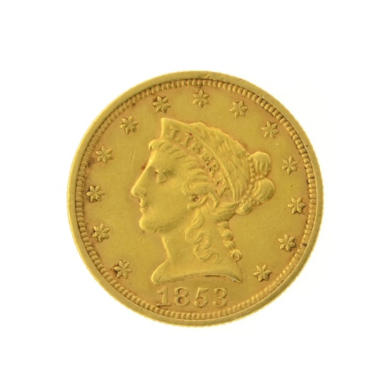 1853 $2.50 Liberty Head Gold Coin