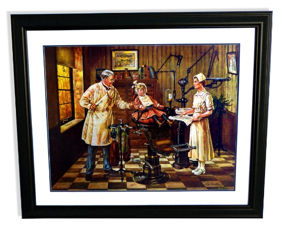 Lee Dubin (After) The Dentist Lithograph - Original Signature