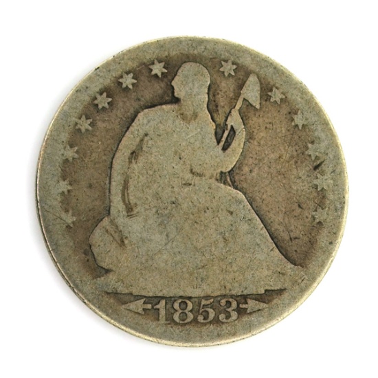 1853 Arrows At Date Liberty Seated Half Dollar Coin