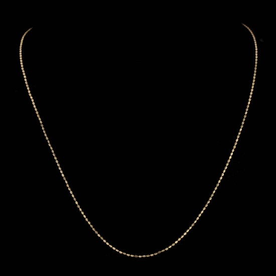 *Fine Jewelry 14 KT Gold, 3.8GR, 18'' Double Bead Chain (GL 3.8-9)