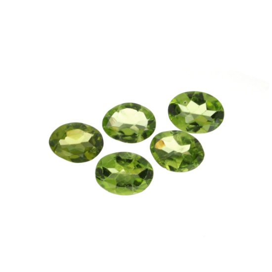 APP: 1k 5.16CT Oval Cut Green Peridot Parcel