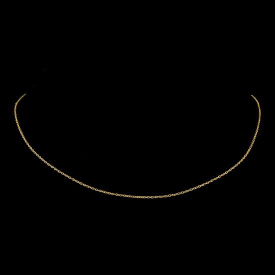*Fine Jewelry 14 KT Gold, Oval Link 030, 1.6GM. 18'' Chain Necklace (GL Oval Link P22-3)