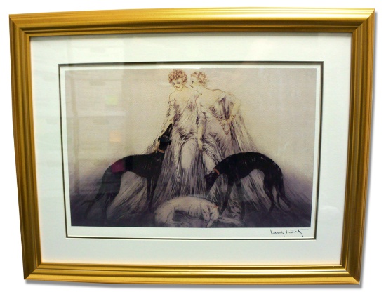 Icart (After) - Coursing III - Museum Framed Giclée 23x30