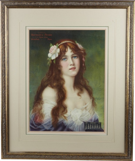 J.L. Eppler Greenfield, MA 1911 Framed Litho 24x30 -P-