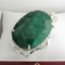 APP: 13.8k Fine Jewelry Designer Sebastian 328.20CT Oval Cut Emerald and Sterling Silver Pendant