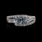 *0.57ctw Aquamarine and 0.39ctw Diamond 14K White Gold Ring (Vault_R7_23610)
