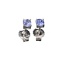 APP: 0.6k Fine Jewelry 0.50CT Round Cut Tanzanite And Platinum Over Sterling Silver Earrings
