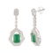 APP: 8.7k *2.70ctw Emerald and 0.94ctw Diamond 18K White Gold Earrings (Vault_R7_22063)