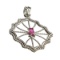 APP: 0.7k 0.20CT Marquise Cut Ruby And Platinum Over Sterling Silver Pendant
