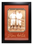 Rare Plate Signed Babe Ruth And Lou Gehrig Photo Great Memorabilia