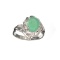 APP: 0.7k Fine Jewelry 1.50CT Oval Cut Green Emerald And Sterling Silver Ring