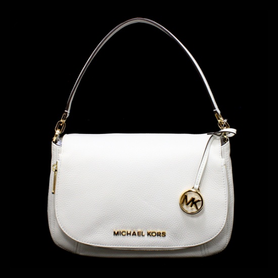 Gorgeous Brand New Never Used Opal White Michael Kors Medium Convertable Shoulder Tag Price $328.00