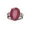 APP: 4.1k Fine Jewelry Designer Sebastian 12.70CT Ruby And Topaz Platinum Over Sterling Silver Ring