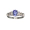 APP: 1.5k Fine Jewelry 14 KT White Gold, 1.01CT Tanzanite And White Sapphire Ring