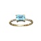 APP: 0.7k Fine Jewelry 14 KT Gold, 1.38CT Blue Topaz  And Diamond Ring