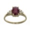 APP: 1.1k Fine Jewelry Designer Sebastian 14 KT Gold, 1.63CT Red Ruby And White Sapphire Ring